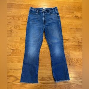 MOTHER denim. The Hustle Ankle Fray.